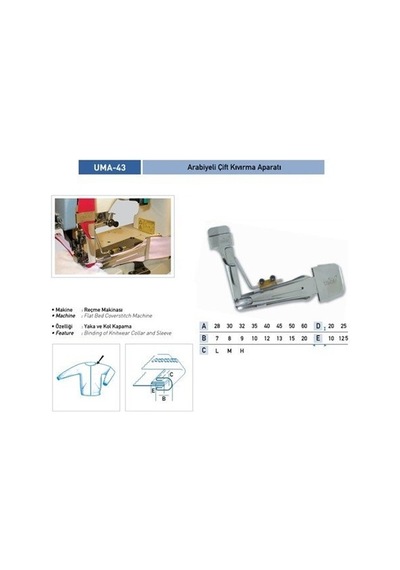Arabiye Çift Kıvırma Apara 25x6mm / Uma-43