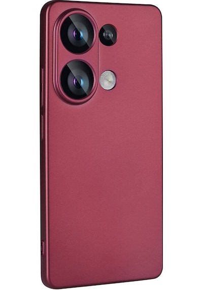 Noktaks - Xiaomi Uyumlu Redmi Note 13 4g - Kılıf Mat Renkli Esnek Premier Silikon Kapak - Mürdüm