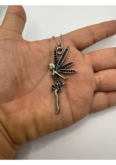 Çiçek Perisi Figürlü Unisex Kolye 60 Cm Zincirli Doğadan İlham Alan Masalsı Tasarım Çok renkli