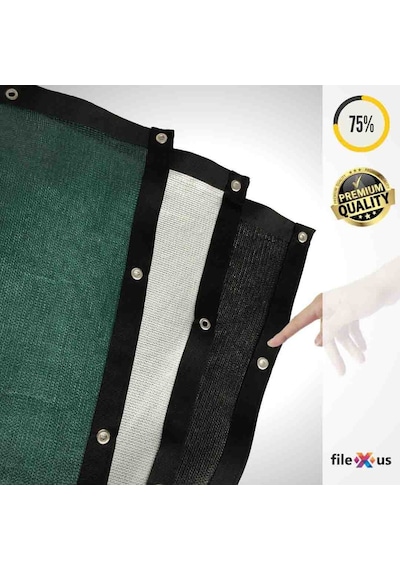 %75'Lik Şantiye Bariyer Filesi- Koyu Yeşil |Premium Şerit Halka