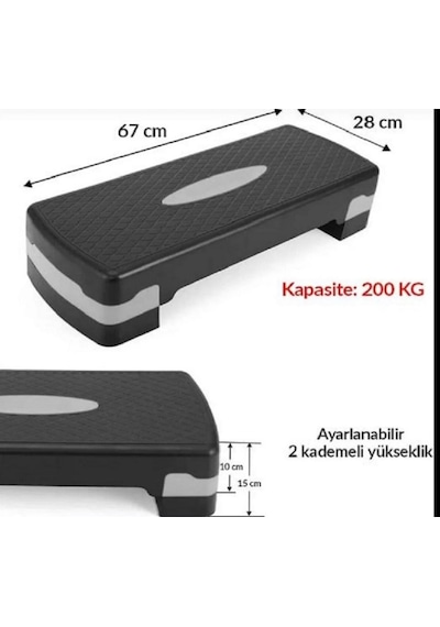 Step Tahtası 2 Kademeli Basamak Spor Fitness Pilates