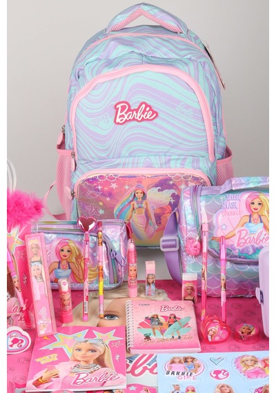 X Dekomus Lisanslı Barbie Deniz Kızı Collection Premium Full Kırtasiye Seti Okul,termoslu Beslenme Ve Kalem Çantası,beslenme Kabı,matara Altın