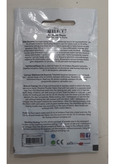 Artdeko Toz Kumaş Boyası 13 Gr Lacivert Lacivert
