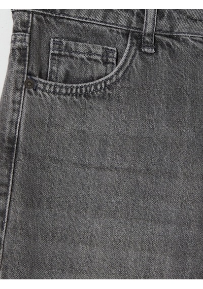 Lcw Jeans Gri Crop Flare Kadın Jean Pantolon