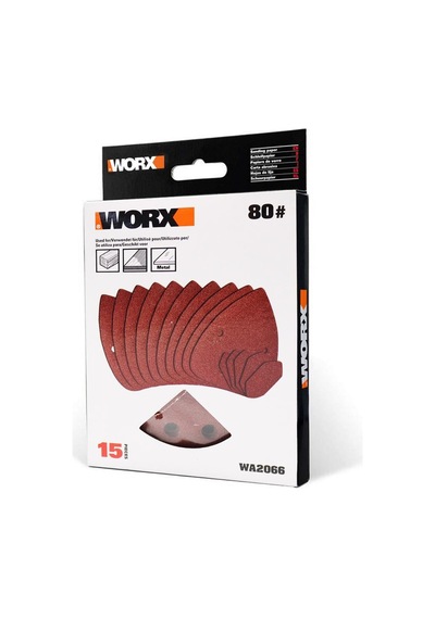 Worx Wa2066 140x90 MM 80 Kum 15 Adet Cırtlı Universal Mouse Zımpara Kağıdı