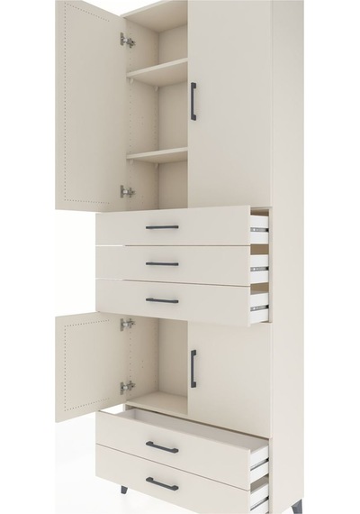 Arges Dolap 4 Raflı 5 Çekmeceli 4 Kapaklı 88x30x243 Aytaşı-ay... Aytaşı