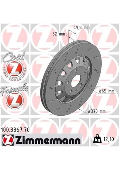 Zimmermann Fren Diski Ön Audı Tt 2006/2014 Sol/sağ