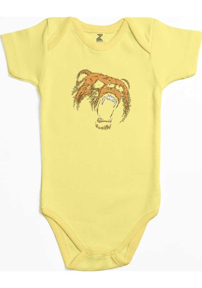 Zepplin Giyim Grizzly Bear Pembe Bebek Body Zıbın