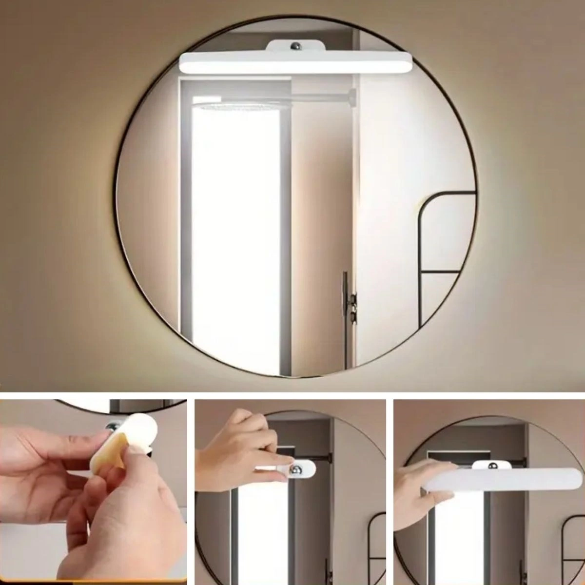 Buradabuldun Dokunmatik Usb İle Şarj Olabilen 27 Cm Led Aydınlatma Makyaj Aynası Işığı Çok Renkli