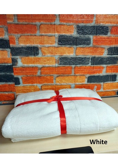 Özdilek Svv Border Büyük Boy Banyo Havlusu 89x173 - White Beyaz Beyaz