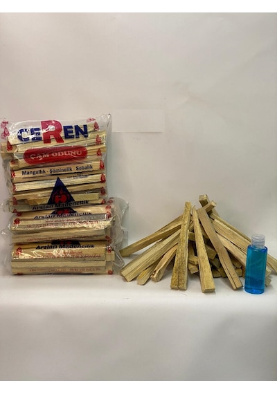 Tutuşturmalık Mangal.Şömine. Semaver Çam Odunu 3Lü Paket Jel Hedi