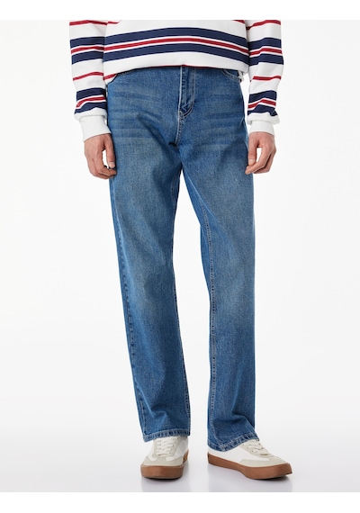 Koton Standart Bel Normal Bel Düz Paça Denim Pantolon - Mark Straight Jeans Orta İndigo 6sam40300nd Koton Standart Bel Normal Bel Düz Paça Denim Pantolon - Mark Straight Jeans Orta İndigo 6sam40300nd