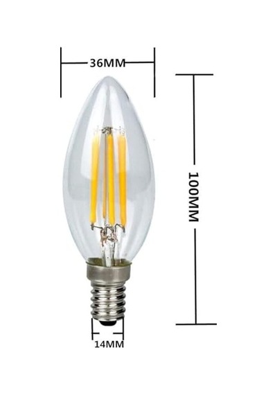 Ayrex Rustik Led Ampul 4w E14 Ince Duy Gün Işığı 3000k 10 Adet Cata Erd25 Düz Mum Ampul Diğer