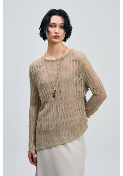Lufian Lace Kadın Kazak Vizon Vizon 121090043100430 Vizon