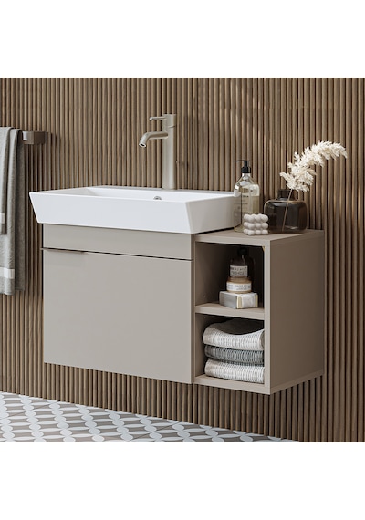 Likya Tek Kapaklı Açık Raflı Lavabolu 82 Cm Banyo Dolabı Alt, Lavabolu Alt Banyo Dolabı Kumtaşı Likya Tek Kapaklı Açık Raflı Lavabolu 82 Cm Banyo Dolabı Alt, Lavabolu Alt Banyo Dolabı Kumtaşı