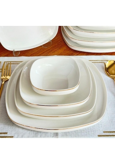 Royking Eliie Gold Line 24 Parça Yemek Takımı Hrn 23020g