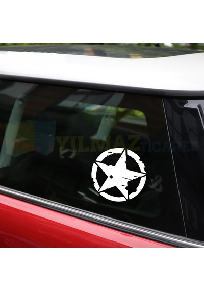 Army Off Road Star Askeri Yıldız Oto Sticker Yapıştırma 2 Adet