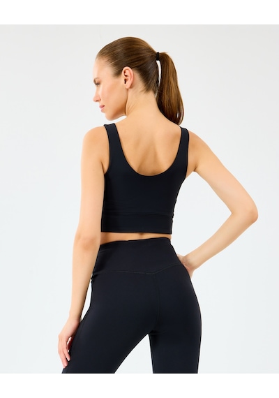 Skechers W U Neck Bra Kadın Siyah Sporcu Sütyeni S2520006-3817 Siyah