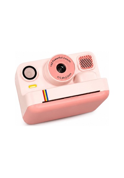 Pembe Anında Baskılı Çocuk Dijital Kamera Termal Yazıcılı Fotoğraf Makinesi Hd Video 16x Zoom Şarjlı Mavi