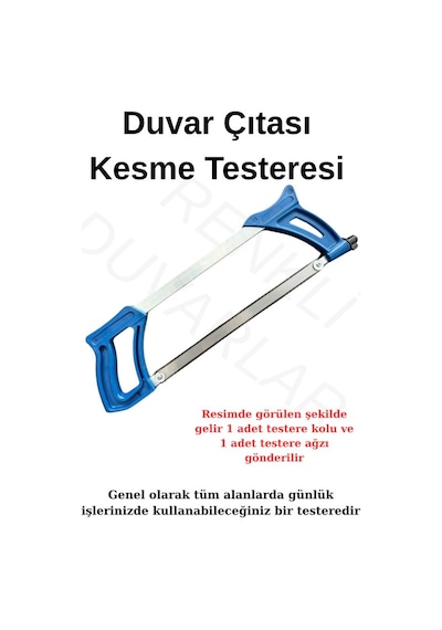 Duvar Çıtası Süpürgelik Panel Kesme Testeresi Demir Testere Pratik Demir Mdf Pvc Kesim Testere