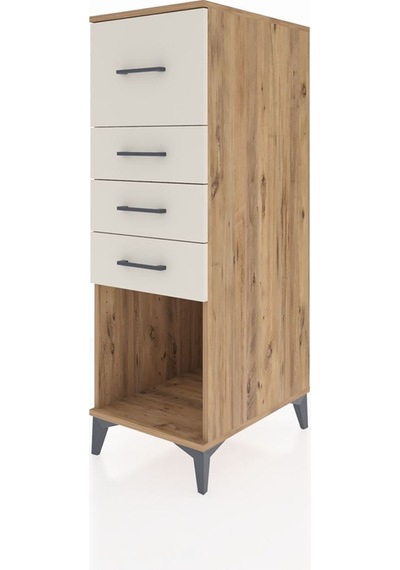 Kronos Dolap 4 Çekmeceli 44x59x134 Çam-aytaşı Atlas Çam