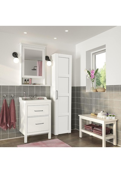 Bny111 Beyaz Kapaklı Yüksek Banyo Dolabı Çok Renkli