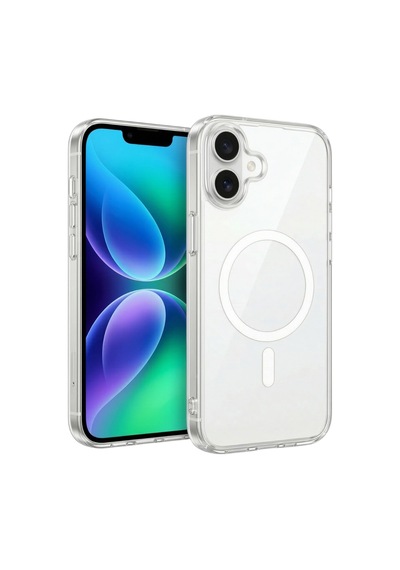 İberry Bunkerglass 16 Plus Magsafe Uyumlu Kılıf - Şeffaf