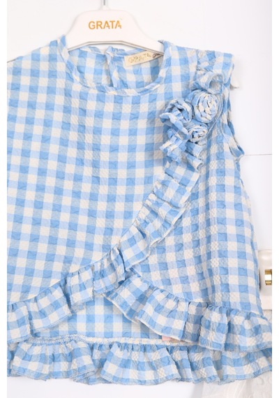 Xo Kids Kız Çocuk Etek Takım 1-5 Yaş 9067 Mavi