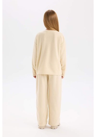 Defacto Kız Çocuk Pijama Takımı Polar Bisiklet Yaka Uzun Kollu Basic Düz Üst Uzun Alt D7745a824wnbg160 Bej Defacto Kız Çocuk Pijama Takımı Polar Bisiklet Yaka Uzun Kollu Basic Düz Üst Uzun Alt D7745a824wnbg160 Bej