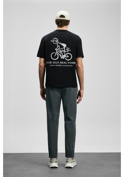 Lufian Mario Modern Grafik Erkek T-shirt 111020283 Siyah