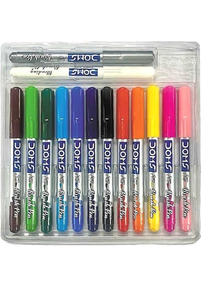 Brush Pen Fırça Uçlu Keçeli Kalem 14'lü Super Soft Tip 8137