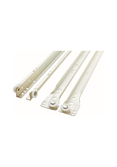 Yeniler 25 Cm Beyaz Klasik Kızaklı Çekmece Rayı Vidalı Set, Dayanıklı Ve Kolay Montaj, Dolap İçi Ray Sistemi