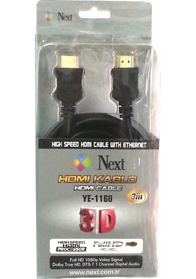 Next Ye 1160 3 Metre Hdmi Kablo Full Hd 3D