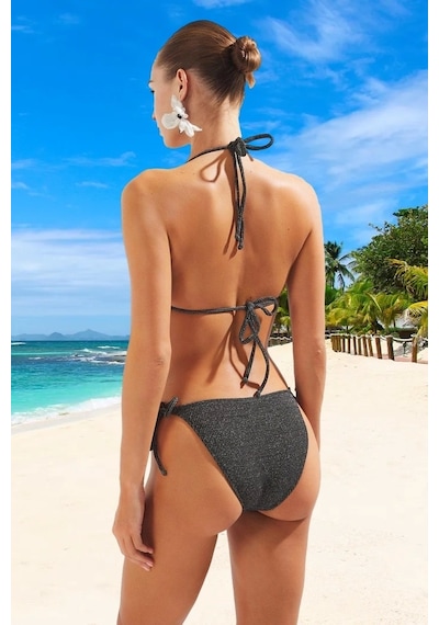 Ersefa Tasarım Bikini Takımı Uv Korumalı Klora Dayanıklı Su Sporları İçi Siyah