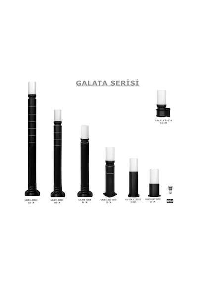 Bahçe Aydınlatması Galata Roket Aplik 25 Cm Bahçe Lambası 220v E27 Ip54 Çok Renkli