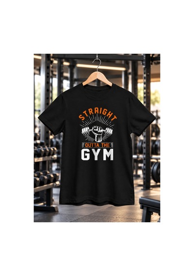 Segungear Straight Gym Erkek Regular Fit Baskılı Spor Tişört Siyah - 931832711 Siyah