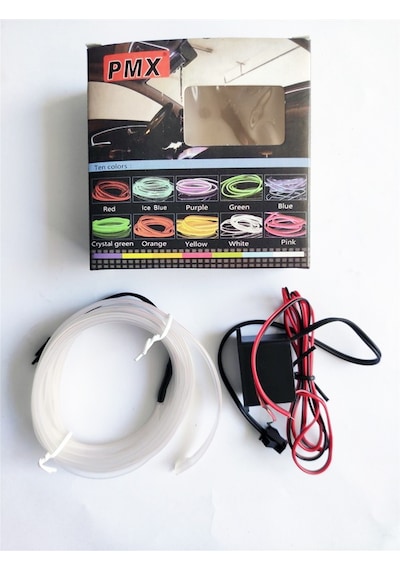 2 Metre 12V Buz Mavi İp Neon İp Led Araç İçi Neon Led