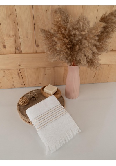 Pamuklu İkili 50x80 Cm Çizgili Renkli Modern Havlu Seti Baveno Çok Renkli