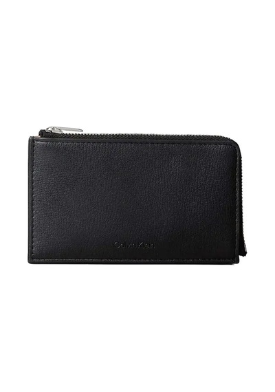 Calvin Klein Foıl Logo L-zıp Card, 332 Siyah Kadın Cüzdan