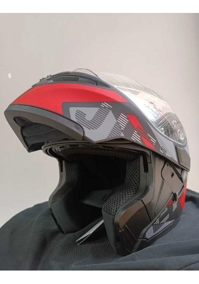 Kc 902 Full Face Çene Açılır Güneş Vizörlü Motosiklet Kaskı L Beden Siyah Kırmızı Gri Siyah - Kırmızı Kc 902 Full Face Çene Açılır Güneş Vizörlü Motosiklet Kaskı L Beden Siyah Kırmızı Gri Siyah - Kırmızı