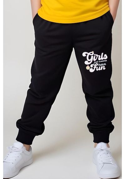 Fyk Kids Kız Çocuk Yuvarlak Yaka Baskılı Girls Fun Alt-üst Pijama Takımı Sarı