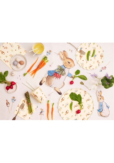 Meri Meri - Peter Rabbit Plates - Peter Rabbit Tabak - 12'li