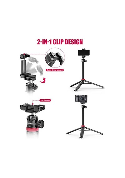 Marie Ann Ulanzi Mt-44 Uzatılabilir Vlog Tripod Siyah Standart