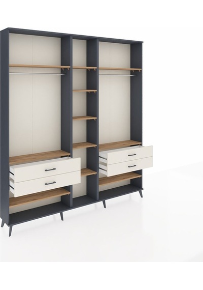 Arges Dolap 11 Raflı 4 Çekmeceli 2 Askılı 220x30x243 Antrasit-çam/aytaşı Atlas Çam/aytası Arges Dolap 11 Raflı 4 Çekmeceli 2 Askılı 220x30x243 Antrasit-çam/aytaşı Atlas Çam/aytası