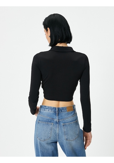 Koton Crop Gömlek Slim Fit Bağlama Detaylı Klasik Yaka Siyah 4sak60019ek 4SAK60019EK999 Siyah Koton Crop Gömlek Slim Fit Bağlama Detaylı Klasik Yaka Siyah 4sak60019ek 4SAK60019EK999 Siyah