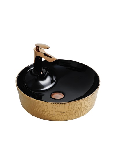 Paluci Tesla Black Rose Gold Lavabo Sırlı