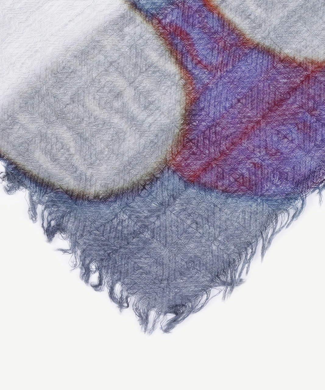 Yargıcı Desenli Yün Şal 25kksl1062x 003 Kahverengi