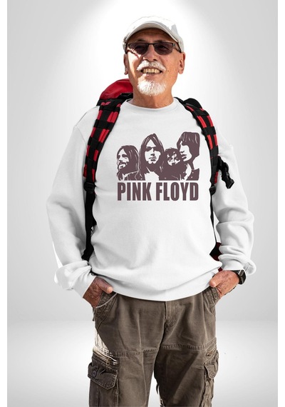 Pink Floyd Unisex Beyaz Sweatshirt Beyaz