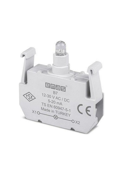 Emas B7 B Sinyal Mavi Led'li Blok 12-30 V Ac/dc