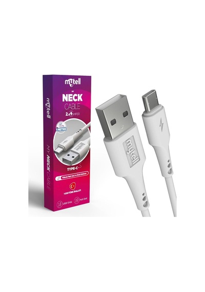 Mytell MY-DK107 Type-C Data Kablosu 1 M My Neck Beyaz